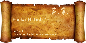 Perka Hilmár névjegykártya